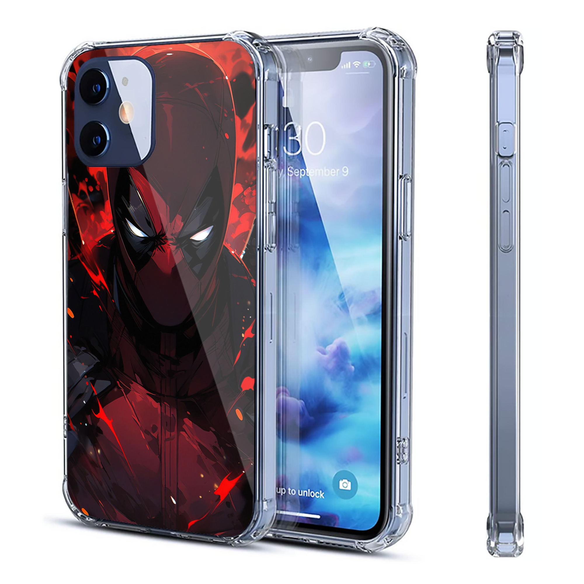 （画像用） Deadpool デッドプール 【iPhone 12シリーズ対応】透明スマホケース（クリアソフトケース）